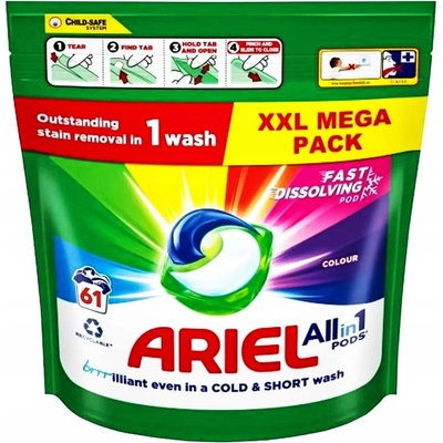 Ariel All in1 PODS Fast Dissolving Color Kapsule na pranie 61 PD