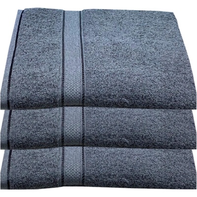 Numberoplus Froté osušky 70 x 140 cm Jednobarevný šedá