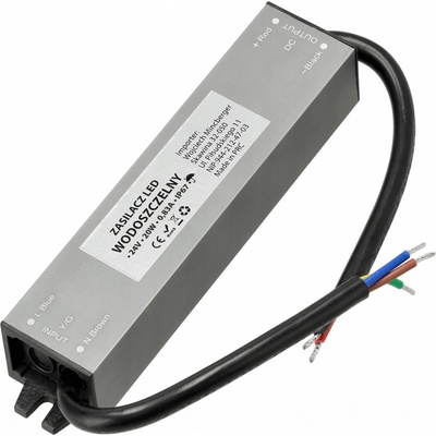 BERGE LED hermetický zdroj - 24V - 20W - 0,83A - IP67 PS-WP-24V-20W