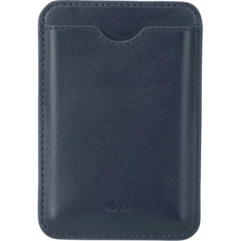 Case-Mate MagSafe Card Holder - кожен портфейл (джоб) за прикрепяне към iPhone с MagSafe (тъмносин)