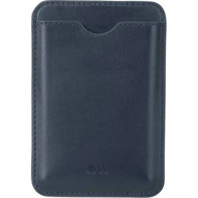 Case-Mate MagSafe Card Holder - кожен портфейл (джоб) за прикрепяне към iPhone с MagSafe (тъмносин)