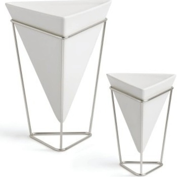 Umbra Саксии Umbra - Trigg, 2 броя, бели/сребристи (UMBRA 1004372-670)