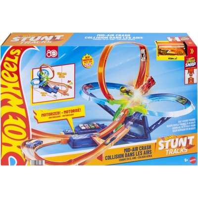 Mattel HOT WHEELS Stunt Tracks srážka ve vzduchu set s autíčkem
