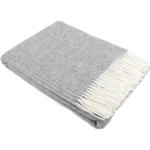 Native Natural Вълнено одеяло 140x200 cm - Native Natural (BLA-CABLE-GREY)