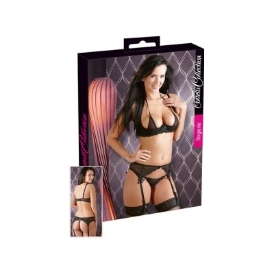 Cottelli Collection Bra Set Strip – Zboží Mobilmania