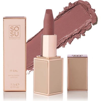 SOSU Cosmetics Saténová lesklá rtěnka Satin Lipstick It Gal 3,2 g