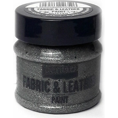 Pentart Farba na textil a kožu 50 ml Glittering grafitová