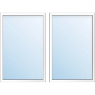 ARON Plastové okno dvojkrídlové so štulpom Basic biele 1400 x 600 mm