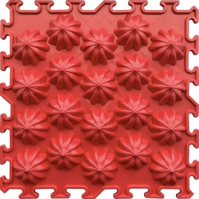 OrtoNature Masážna ortopedická podložka Slnečníky mäkká Svetlo červená