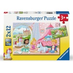 Ravensburger Пъзел Ravensburger от 2 x 12 части - Кралско Приятелство (12000858) - baby