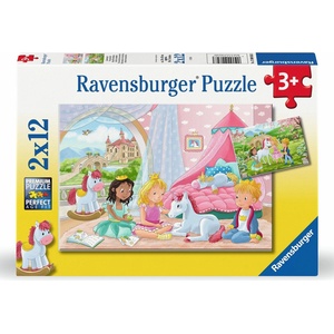 Ravensburger Пъзел Ravensburger от 2 x 12 части - Кралско Приятелство (12000858) - baby