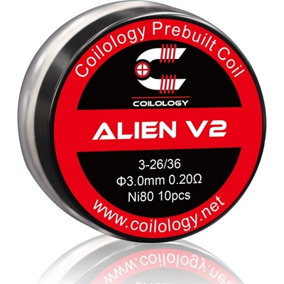 Coilology Předmotané spirálky Alien V2 Ni80 0,21ohm 10ks