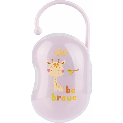 Chicco dvojité pouzdro na dudlík Easy Box Girl Žirafa 13x6x18 růžová
