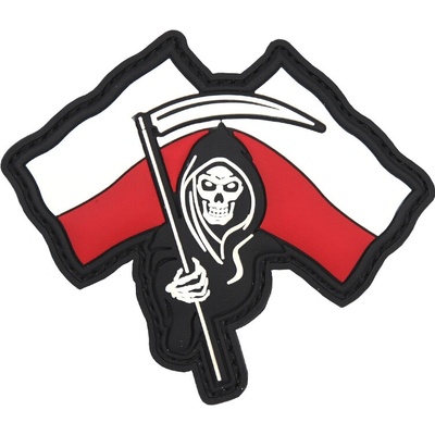 Gumová nášivka 101 Inc vlajka Polish Reaper - farebná