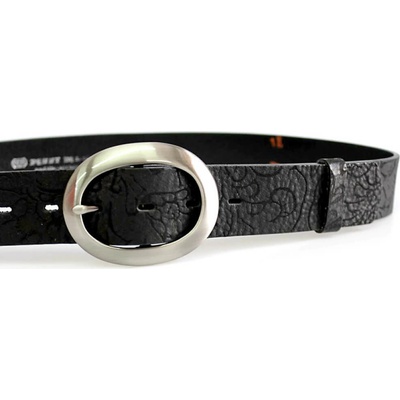 Penny Belts dámský kožený opasek EXKLUZIV 118-V2-60 černý