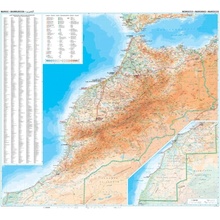 Gizi Map Maroko (Morocco) - nástěnná mapa 74 x 94 cm Varianta: bez rámu v tubusu, Provedení: laminovaná mapa v lištách