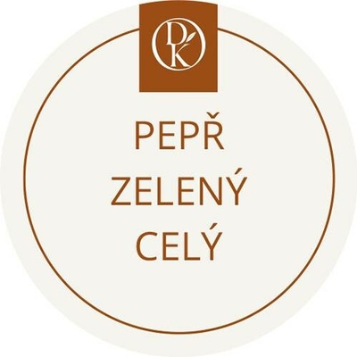 Davídkovo koření Etiketa Pepř zelený celý béžová průměr 4,5 cm 1 ks