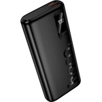 hoco. J158 PRO аварийно зарядно устройство с 2 USB+Type-C гнезда, 10000mAh, LED дисплей, ЧЕРНО (J158 PRO)