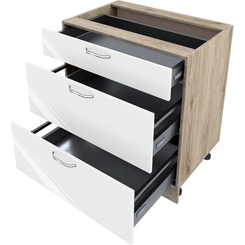 ИРИМ Долен кухненски шкаф Сити АРФ-Бяло гланц-05-55 80 см