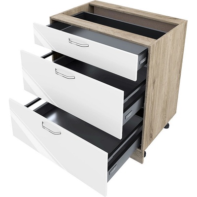 ИРИМ Долен кухненски шкаф Сити АРФ-Бяло гланц-05-55 80 см