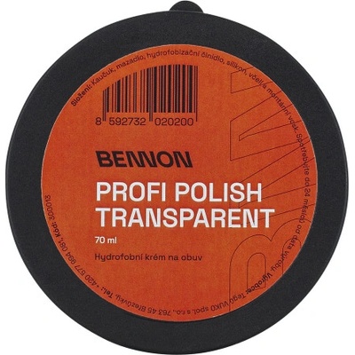 Bennon Transparentný krém na obuv Profi polish Transparent 70 ML