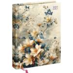 Realsystem Дневник за срокове REALSYSTEM Librobello за дами B/6, ежедневен, с бели страници, мотив „Floral 2027 (5421-66)