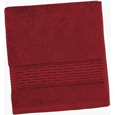 Froté ručník 50 x 100 cm proužek 450g bordová