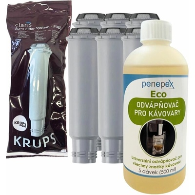 Krups F08801 Aqua 6 ks + Penepex Eco odvápňovač 500 ml