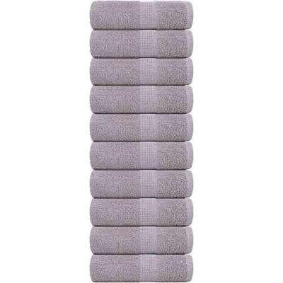 vidaXL Кърпи за гости FROGN 10 бр. сиви 30x50 см 360 г/м2 (136829)