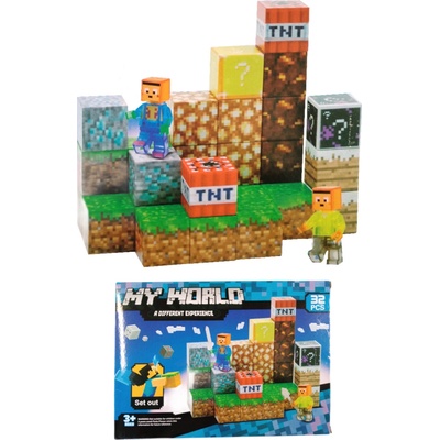 Toybit Magnetická stavebnice Minecraft TNT Creative world 32ks