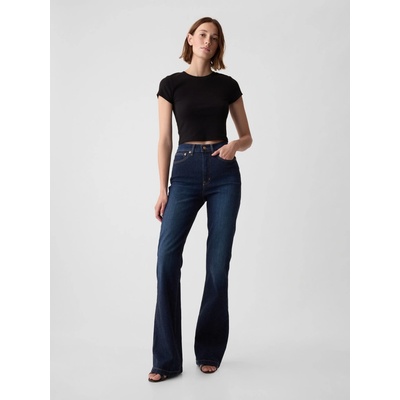 GAP Džíny flare High Rise '70s Tmavě modré