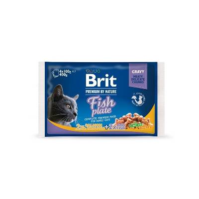 Brit Premium Cat Delicate Fillets in Gravy Cod fish, Salmon and Trout 4 x 100 g