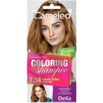 Delia Cosmetics Cameleo Оцветяващ шампоан саше, 7.34 Sweet Toffee, 40 ml - baby