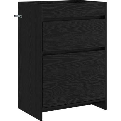 vidaXL Кабинет под мивка за баня Черен дъб 56 x 37, 5 x 81 см (890729)