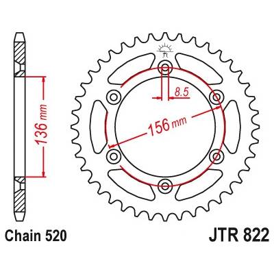 JT Sprockets JTR 822-42 | Zboží Auto