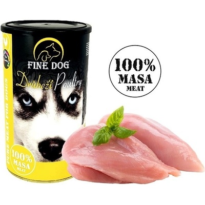 Fine Dog Adult hydinová 100% mäsa 1200 g