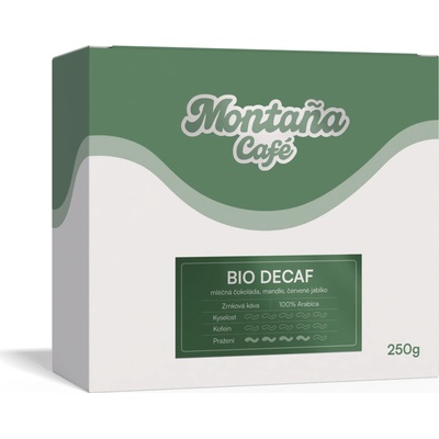 Café Montaña Bio Swiss Water Decafbio bez kofeinu 250 g