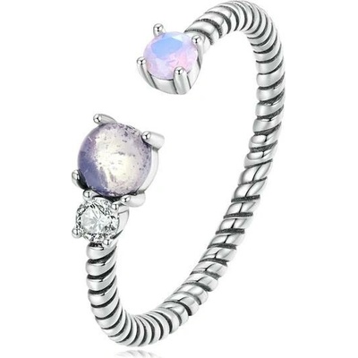 P&J Jewellery Stříbrný prsten s Měsíčním kamenem SRUNI35