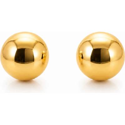 Šperky Eshop - Zlaté náušnice 14K kuličky se šroubovacím zapínáním S5GG279.02