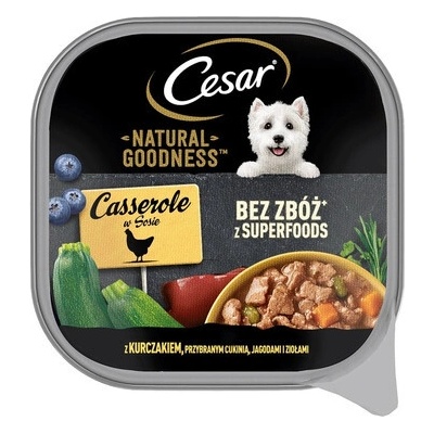 Cesar Natural Goodness s kuřecím masem zdobeným cuketou lesním ovocem a bylinkami 100 g