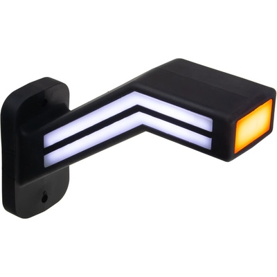 Poziční LED (tykadlo) gumové levé - červeno/bílo/oranžové, 12-24V,ECE