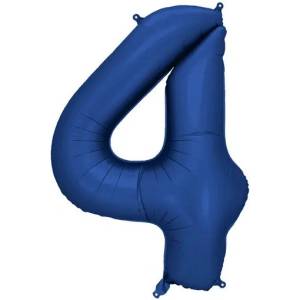 Party Deco Фолиев Балон - Цифра, 86 см, Тъмносин - 4 (fb1s-4-074)