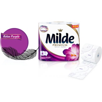 Image 1 of Milde тоалетна хартия 4бр. RELAX PURPLE (М67-2)