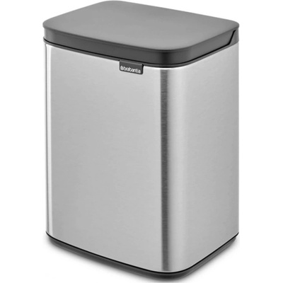 Brabantia Кош за боклук Brabantia Bo Small 1006625, 4 л, Плавно и безшумно отваряне, Противоплъзгаща основа, Устойчив на пръстови отпечатъци, Инокс/Мат (1006625)
