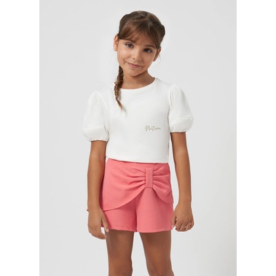 Mayoral kraťasy s mašlí odlehčené lososová