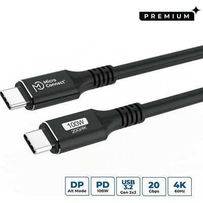 MicroConnect MC-USBCC7 USB 3.2 Gen 2x2 7m černý