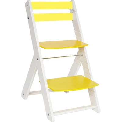 Posedo Rostoucí židle Vendy bílá / žlutá