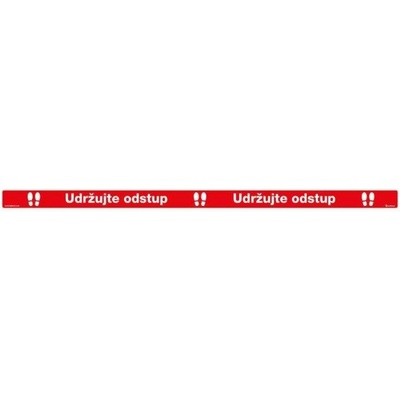 Udržujte odstup [L=1,0m], CZ, Samolepka, formát 1000x50 mm, Samolepicí