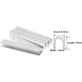 TOTAL Кламери за такер " U" TOTAL, 1.2 x 6.3 x 12 мм, 1000 бр (TL THT39124)