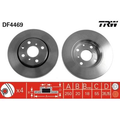 Brzdový kotúč TRW DF4469